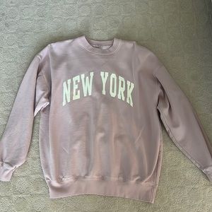 Brandy Melville Pink New York Crewneck